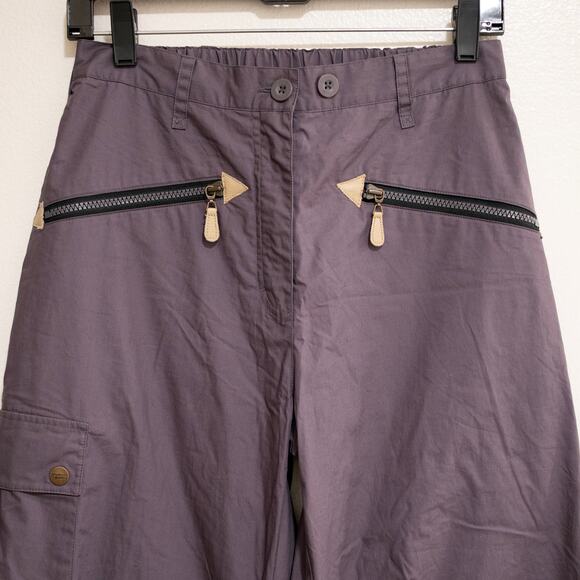 Gudrun Sjoden Purple Balloon Cargo Jogger Pants Utility 100% Cotton SZ S NWOT - Picture 3 of 5